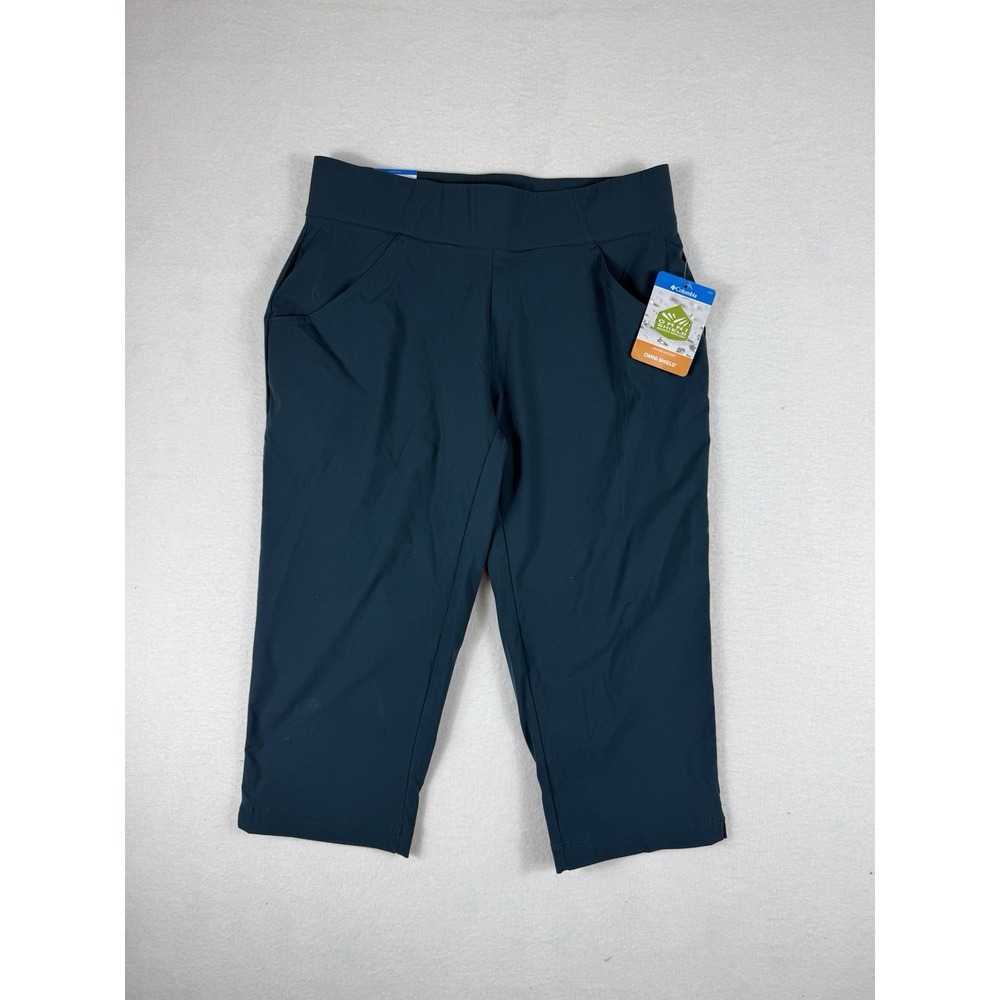 NWT Columbia Omni-Shield Womens Outdoor Hike Capri Crop Pants Dark Teal Size S